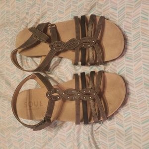 Sz Unsure Soul Naturalizer Velcro Sandals